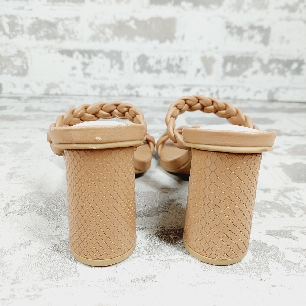 Dolce Vita Nairi Cafe Stella Braided Square Toe Slide Sandals X88 - Picture 7 of 10